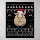 Funny Sheep Ugly Weihnachts Sweater Weihnachtsjets Poster (Vorne)