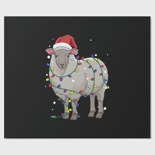 Funny Sheep Weihnachten | Geschenk des Weihnachtsm Geschenkpapier (Flach)