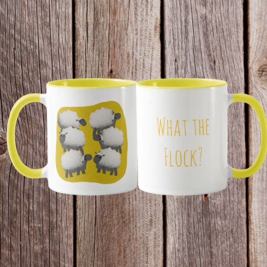 Funny Sheep “What the Flock? Tasse