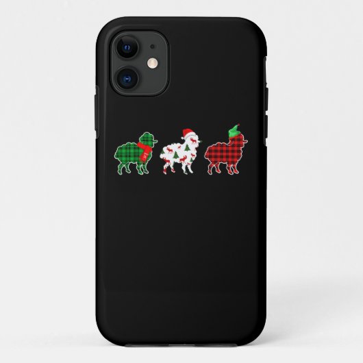 Funny Sheep Xmas Red Pläd Gift Case-Mate iPhone Hülle (Rückseite)