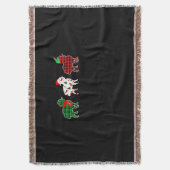 Funny Sheep Xmas Red Pläd Gift Decke (Vorderseite Vertikal)