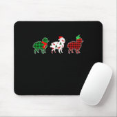 Funny Sheep Xmas Red Pläd Gift Mousepad (Mit Mouse)