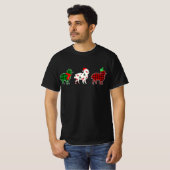 Funny Sheep Xmas Red Pläd Gift T-Shirt (Vorne ganz)