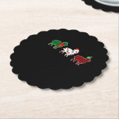 Funny Sheep Xmas Red Pläd Gift Untersetzer (angewinkelt)