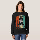 Funny Sheepadoodle Black Poodle Retro Doodle Sweatshirt (Vorne ganz)
