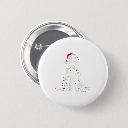 Funny Sheepadoodle Christmas Graphics Dog Lights L Button (Vorne & Hinten)