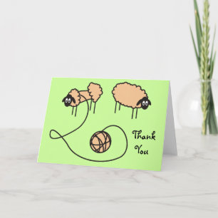 Funny Sheeps Card Dankeskarte