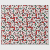 Funny Sheltie Christmas Pattern Geschenkpapier (Flach)