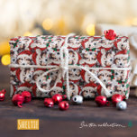 Funny Sheltie Christmas Pattern Geschenkpapier<br><div class="desc">Funny Sheltie Weihnachtsmuster hat eine Aquarellfarbe eines Sheltie mit einem roten Weihnachtshut und einem roten Weihnachtsgebäck. Funny Design für Hunde Liebhaber!</div>