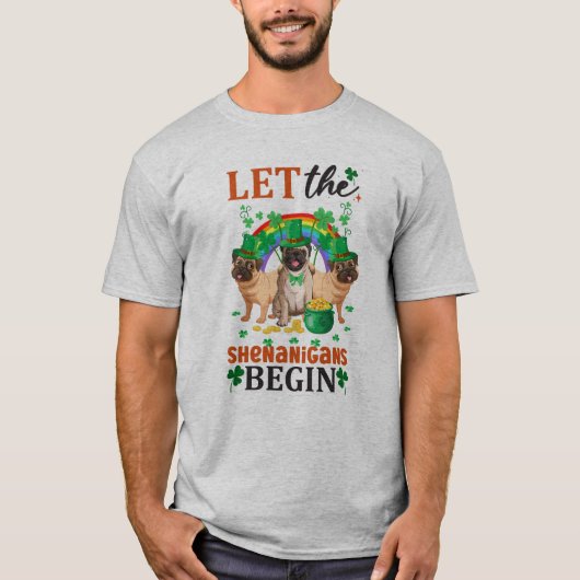 Funny Shenanigans Dogs St Patricks Day T - Shirt (Vorderseite)