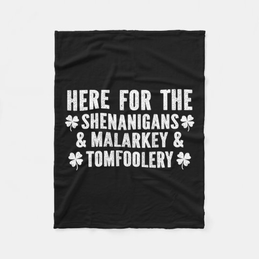 Funny Shenanigans Malarkey und Tomfoolery St Patri Fleecedecke (Vorderseite)