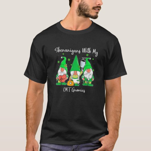 Funny Shenanigans mit meinen Gnomen CMT St Patrick T-Shirt (Vorderseite)