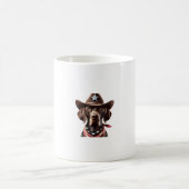 Funny Sheriff Hundeshirt German Pointer Dog Mama w Kaffeetasse (Mittel)