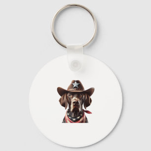 Funny Sheriff Hundeshirt German Pointer Dog Mama w Schlüsselanhänger