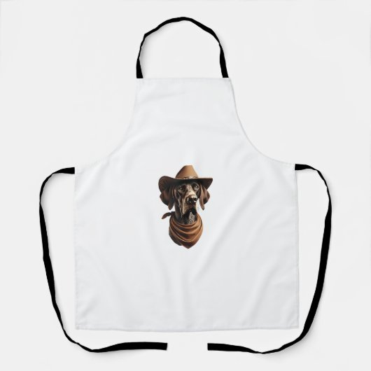 Funny Sheriff Hundeshirt German Pointer Dog Mama w Schürze (Vorderseite)