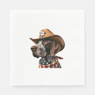 Funny Sheriff Hundeshirt German Pointer Dog Mama w Serviette