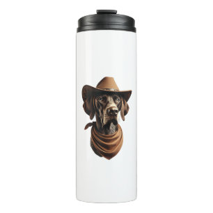 Funny Sheriff Hundeshirt German Pointer Dog Mama w Thermosbecher