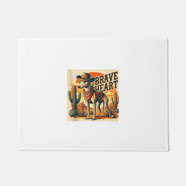 Funny Sheriff Hundeshirt Greyhound Whippet Hund Ma Fußmatte (Vorderseite)