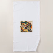 Funny Sheriff Hundeshirt Greyhound Whippet Hund Ma Strandtuch (Vorderseite)