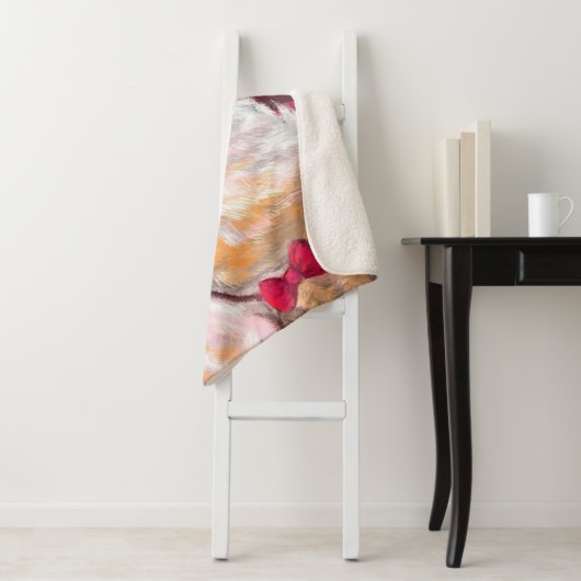 Funny Sherpa Blanket Gentleman Pig mit Rose Sherpadecke (Beispiel)