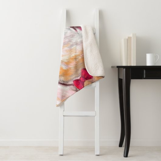 Funny Sherpa Blanket mit Gentleman Pig Sherpadecke (Beispiel)