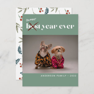 Funny Shest Bestes Jahr je Foto Neujahrstagung Feiertagskarte