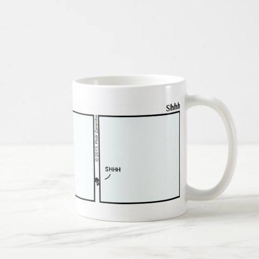 Funny Shhh Stickman Tasse - 123 (Rechts)
