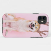funny shiba inu wearing christmas deer costume Case-Mate iPhone hülle (Rückseite (Horizontal))