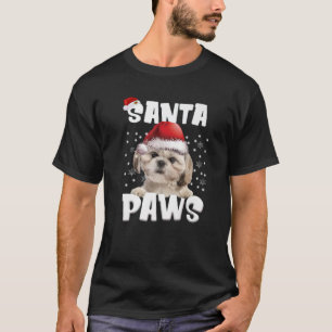 Funny Shih Tzu Christmas Lights Tree Dog Lover Xma T-Shirt