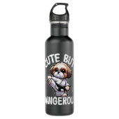 Funny Shih-Tzu Dog Edelstahlflasche (Vorderseite)