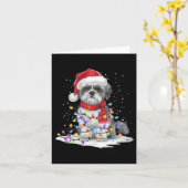 Funny Shih Tzu Dog Tree Weihnachtslicht Weihnachte Karte (Gelbe Blume)