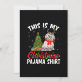 Funny Shih Tzu Xmas Pajama Gift Hund Vater Hund Ma Dankeskarte (Vorderseite)