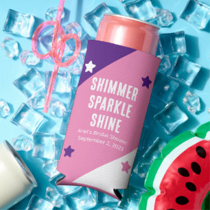 Funny "Shimmer Sparkle Shine" Gastgeschenke Hochze Selters Dosenkühler