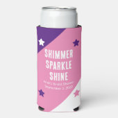 Funny "Shimmer Sparkle Shine" Gastgeschenke Hochze Selters Dosenkühler (Seltzer Vorderseite)