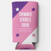 Funny "Shimmer Sparkle Shine" Gastgeschenke Hochze Selters Dosenkühler (Vorderseite)