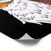 Funny Shirt American Bald Adle Mullet 4. Juli Poster (Ecke)