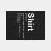 Funny Shirt Definition Quirky Definition Design Fleecedecke (Vorderseite (Horizontal))