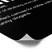 Funny Shirt Definition Quirky Definition Design Poster (Ecke)