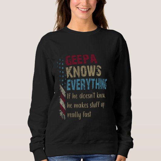 Funny Shirt Geepa Know Alles - Opa Geschenk (Vorderseite)