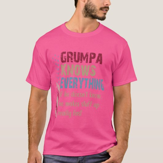 Funny Shirt Grumpa Know Alles - Opa Geschenk (Vorderseite)