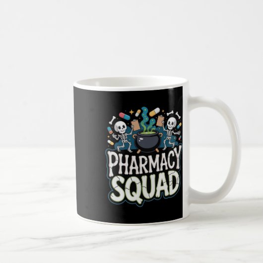 Funny Shirt Pills Pharmacy Pharmacist Squad Hallow Kaffeetasse (Rechts)