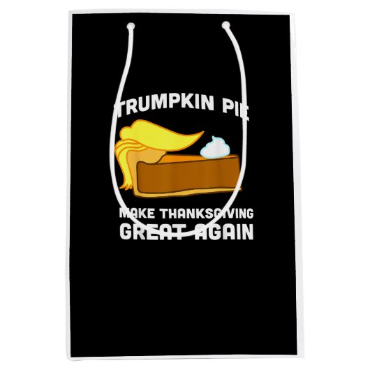 Funny Shirt Trumpkin Pie Erntedank Great A Mittlere Geschenktüte (Vorderseite)