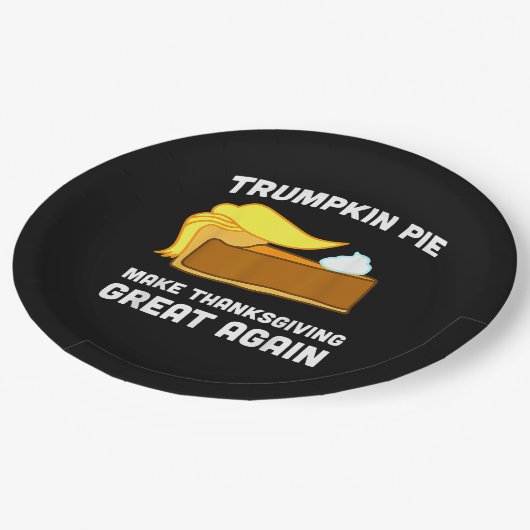 Funny Shirt Trumpkin Pie Erntedank Great A Pappteller (Schrägansicht)