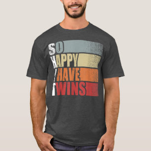 Funny ShitSo glücklich ich habe zwei Vintage Retro T-Shirt