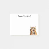 FUNNY SHOCKED RED TABBY CAT MIT NAMEN POST-IT KLEBEZETTEL (Vorderseite)