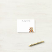 FUNNY SHOCKED RED TABBY CAT MIT NAMEN POST-IT KLEBEZETTEL (Auf Schreibtisch)