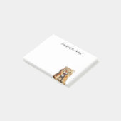 FUNNY SHOCKED RED TABBY CAT MIT NAMEN POST-IT KLEBEZETTEL (angewinkelt)