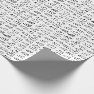 Funny Shoe Farbe Ihr eigenes Muster Geschenkpapier