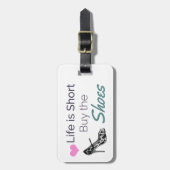 Funny Shoe Zitat Gepäckmarke Gepäckanhänger (Vorderseite vertikal)