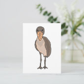 Funny Shoebill Bird Design Postkarte (Stehend Vorderseite)